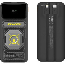 Awei Powerbank 10000mah 22,5w p77k wbudowane kable lightning usb-c wyjścia 1xusb+2xusb-c