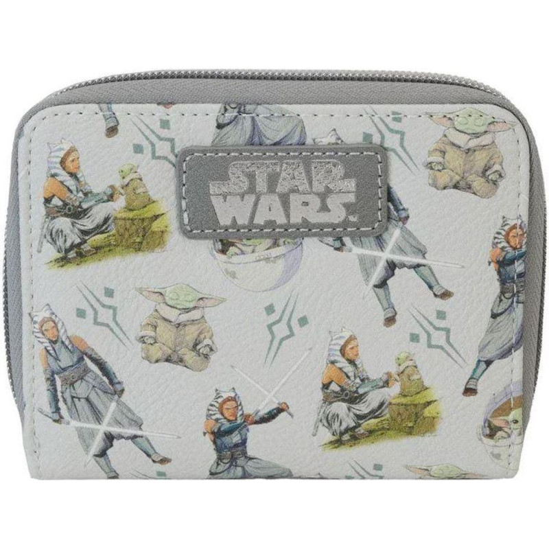Funko Disney: Lucas Star Wars - Ahsoka  Grogu All Over Print Zip Around Wallet