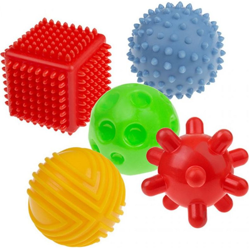 Sensory balls, shapes 5 pcs. AM Tullo 421