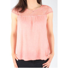 Wrangler Capsleeve Tee Coral Peach W W7337FDJX (s)