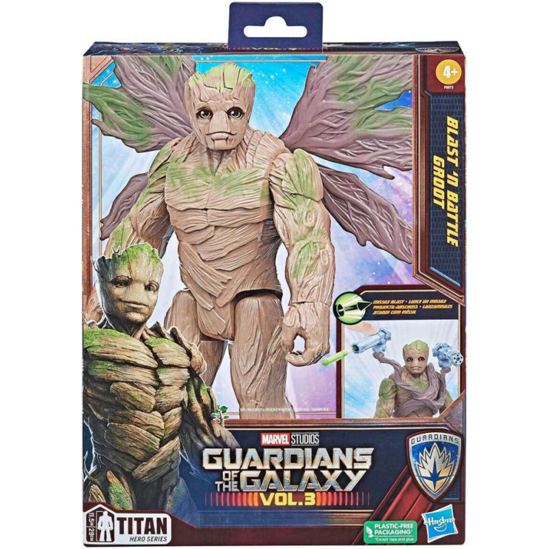 Hasbro Marvel Guardians of The Galaxy Vol.3: Blast N Battle Groot Titan Hero Deluxe Action Figure (F6873)