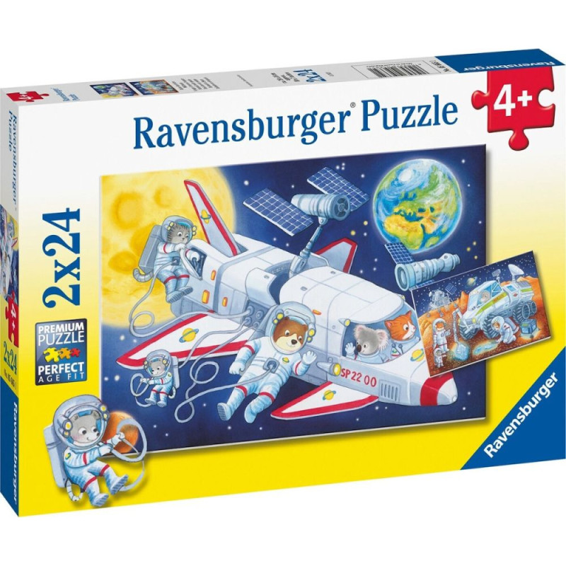 Ravensburger Puzzle: Animals in Space (2x24pcs) (05665)