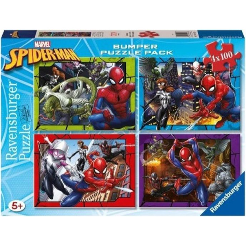 Ravensburger Puzzle: Spider-Man Bumper Puzzle Pack (4x100pcs) (12001076)