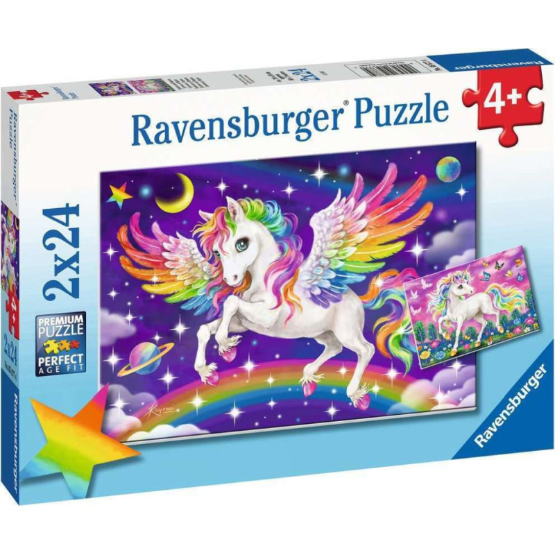 Ravensburger Puzzle: Unicorn and Pegasus (2x24pcs) (05677)