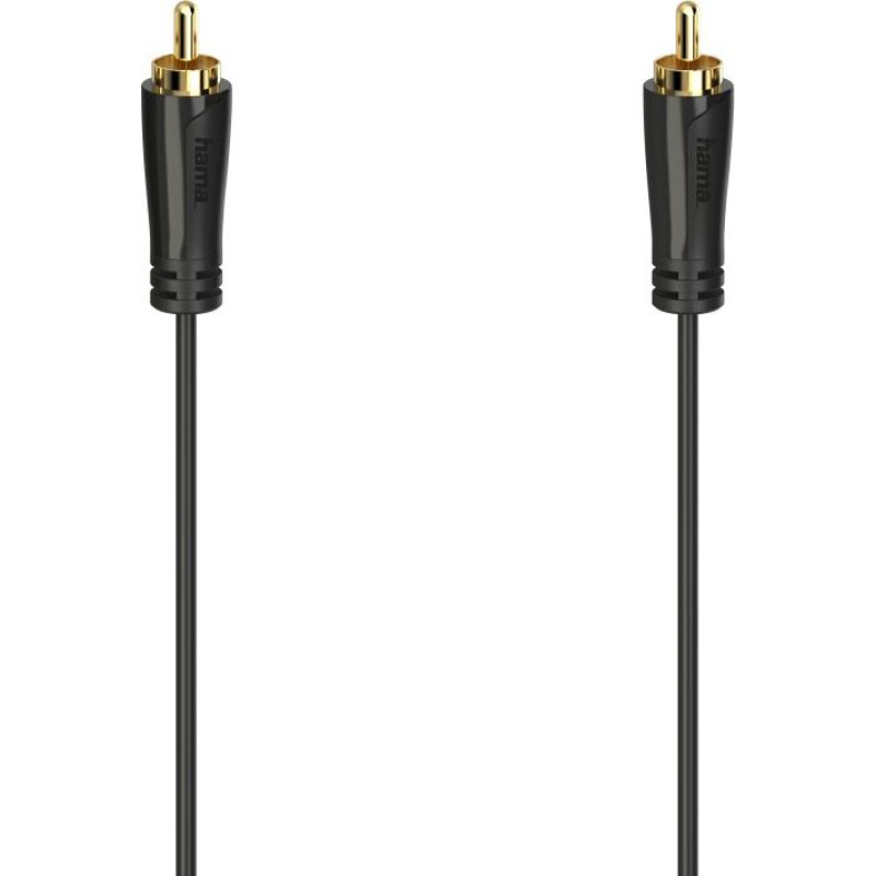 Hama 00205148 Video Cable, RCA plug - RCA plug, gold-plated 1.5m