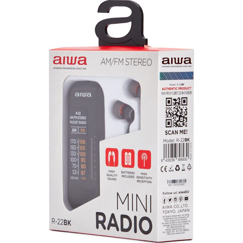 Aiwa Radio kieszonkowe r-22bk