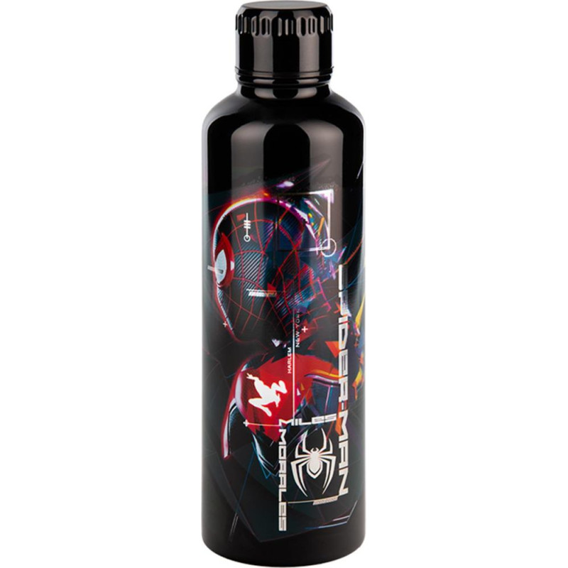 Paladone Products Paladone Marvel: Spider-Man - Miles Morales Metal Water Bottle (PP14526SPM)