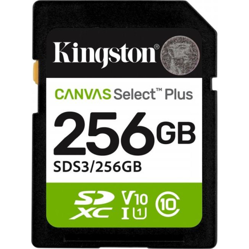 Kingston Karta pamięci sd 256gb canvas select plus gen3 150mb/s