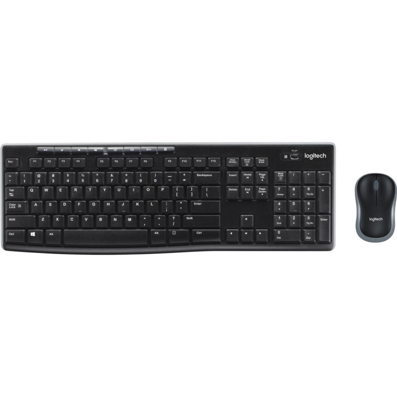 Logitech Zestaw klawiatura + mysz logitech 920-004511 (usb (radio 2.4 ghz); ukł.klaw.(de); kolor czarny)