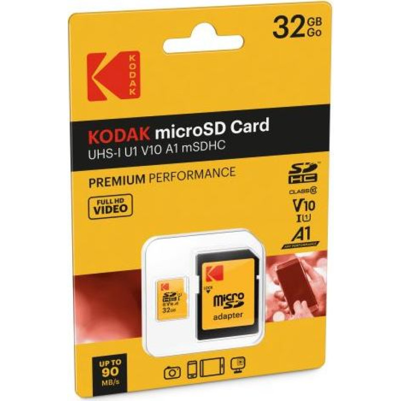 Kodak mSD 32GB UHS-I U1 V10 A1 Premium EKMSDM32GHC10K