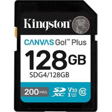 Kingston Karta pamięci sd 128gb canvas go plus 200/mb/s c10 u3 v30