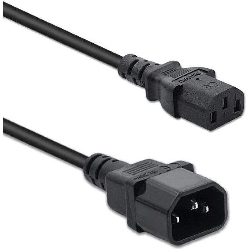 Qoltec Kabel zasilający do ups | iec c13/c14 | 3x1.0mm2 | 1.5m