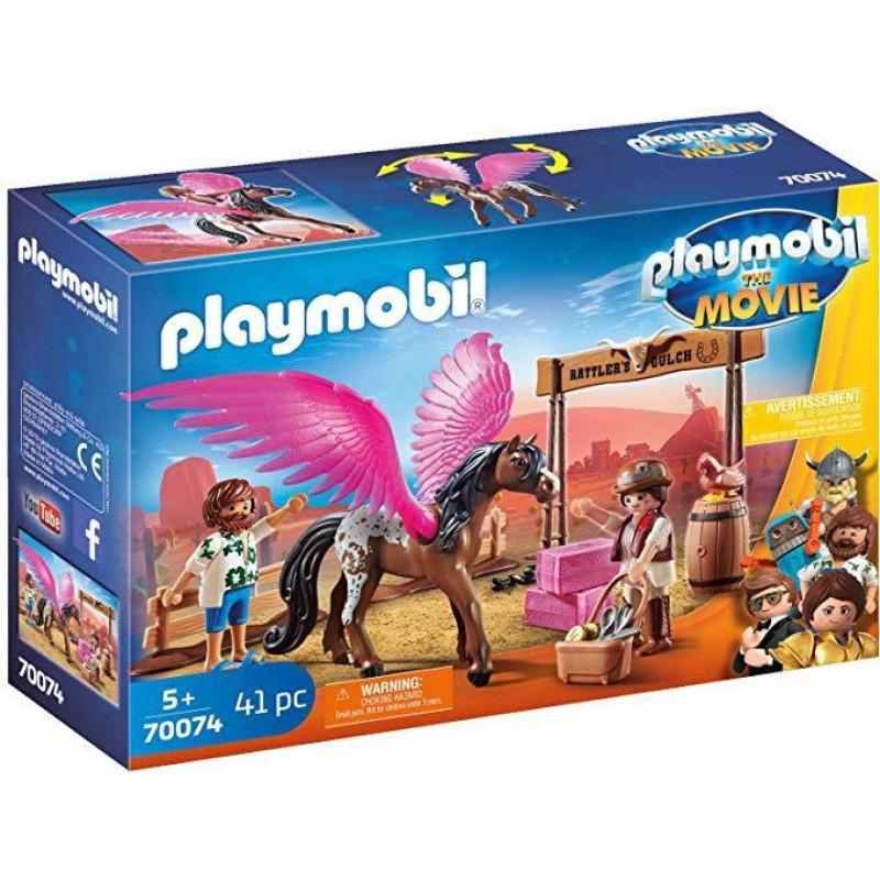 Playmobil - THE MOVIE Marla and Del with Flying Horse - Toy - rotaļlieta