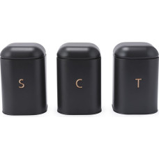 Salter BW13729EU7 Pebble 3-Piece Canister Set Charcoal