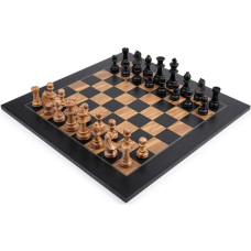 Philos Chess Set Black Olive Deluxe, field 50 mm šahs