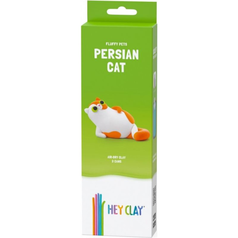 Tm Toys Masa plastyczna hey clay figurka puchate zwierzaki, kot perski