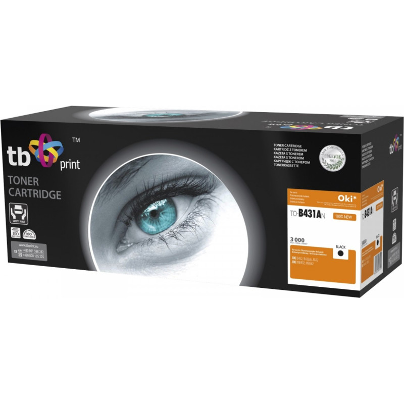 Tb Print Toner do oki b411/b431 to-b431an bk 100% nowy