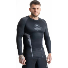 Gray long sleeve rashguard with DBX Bushido logo
