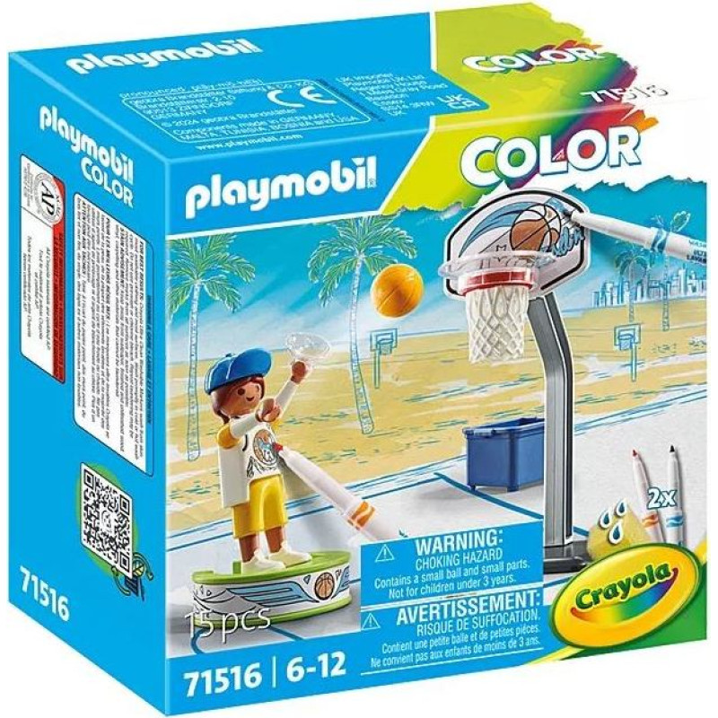 Playmobil Zestaw z figurkami color 71516 skater z piłką do koszykówki
