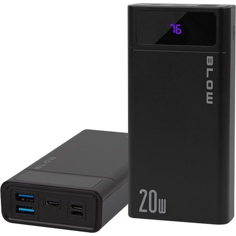 Blow power bank 20000mah qc+pd 20w + lightning czarny pb20e