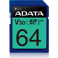 Adata Karta pamięci sdxc premierpro 64gb uhs-i u3 v30 100/80 mb/s