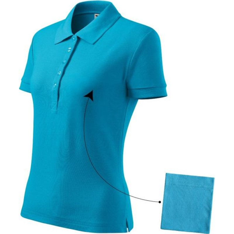 Malfini Cotton W MLI-21344 Turquoise Polo Shirt (XL)