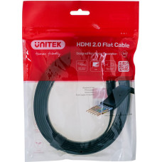 Unitek kabel hdmi 2.0 4k60hz,płaski,3m,c11063bk-3m