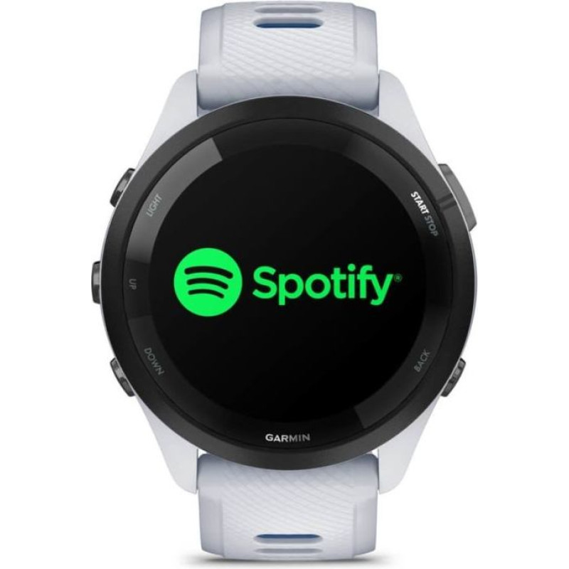 Garmin Forerunner 265 46mm Black Bezel with Whitestone Case White and Blue