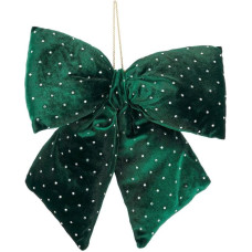 Mica GREEN DECORATIVE BOW 30x34CM MICA