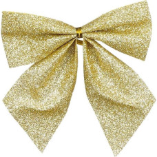 Mica DECORATIVE GOLD BOW 10x12CM 6 PCS MICA