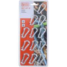 STEEL CARABINER 12 PCS BLACK + DECKER