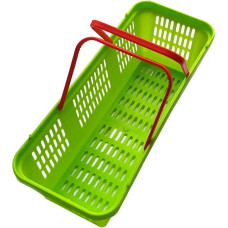 OPENWORK PLASTIC BASKET FOR FRUIT AND VEGETABLES WITH HANDLE