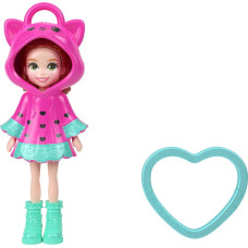 Mattel Polly Pocket: Tiny Worlds - Watermelon Pink Dress Doll (JKC58)