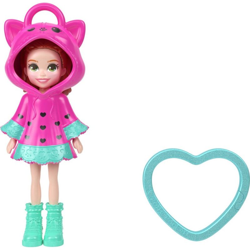Mattel Polly Pocket: Tiny Worlds - Watermelon Pink Dress Doll (JKC58)