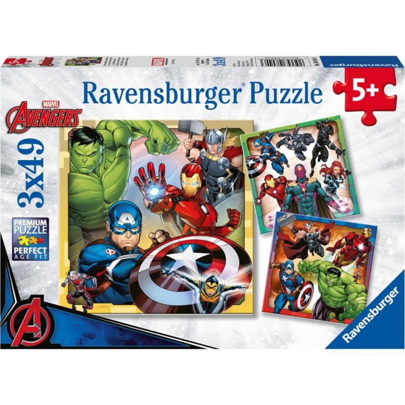 Ravensburger Puzzle:  Avengers (3x49pcs) (8040)