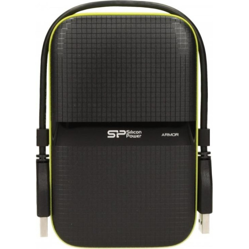 Silicon Power Armor a60 2tb usb 3.0 black-green/pancerny wstrząso/pyło i wodoodporny