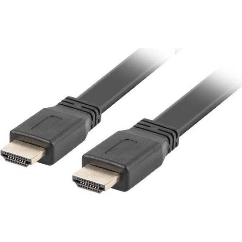 Lanberg Kabel hdmi-hdmi m/m v2.0 5m czarny płaski