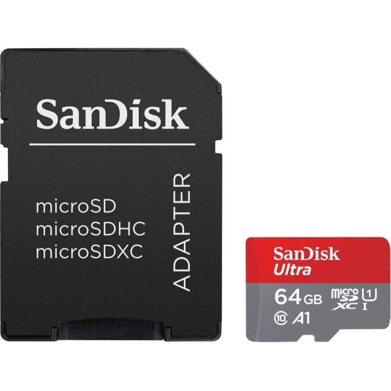 Sandisk Karta ultra microsdxc 64gb 140mb/s a1 + adapter sd
