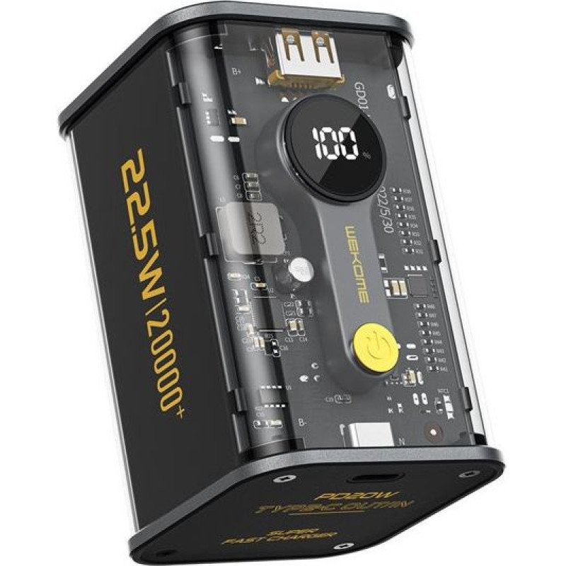 Wekome Powerbank 20000 mah pd 20w + qc 22.5w czarny