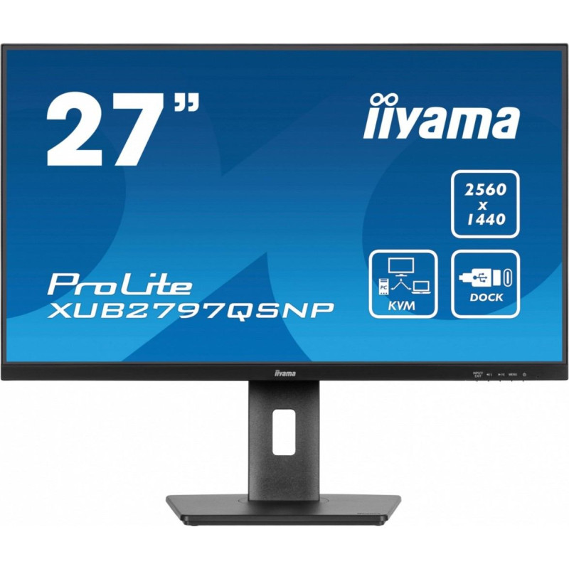 Iiyama Monitor 27 cali xub2797qsnp-b1,ips,qhd,usb-c dock,kvm,hdmi /5y/