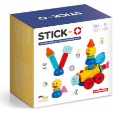 Magformers Klocki magnetyczne stick-o mój pierwszy zestaw z kołami 9 elementów