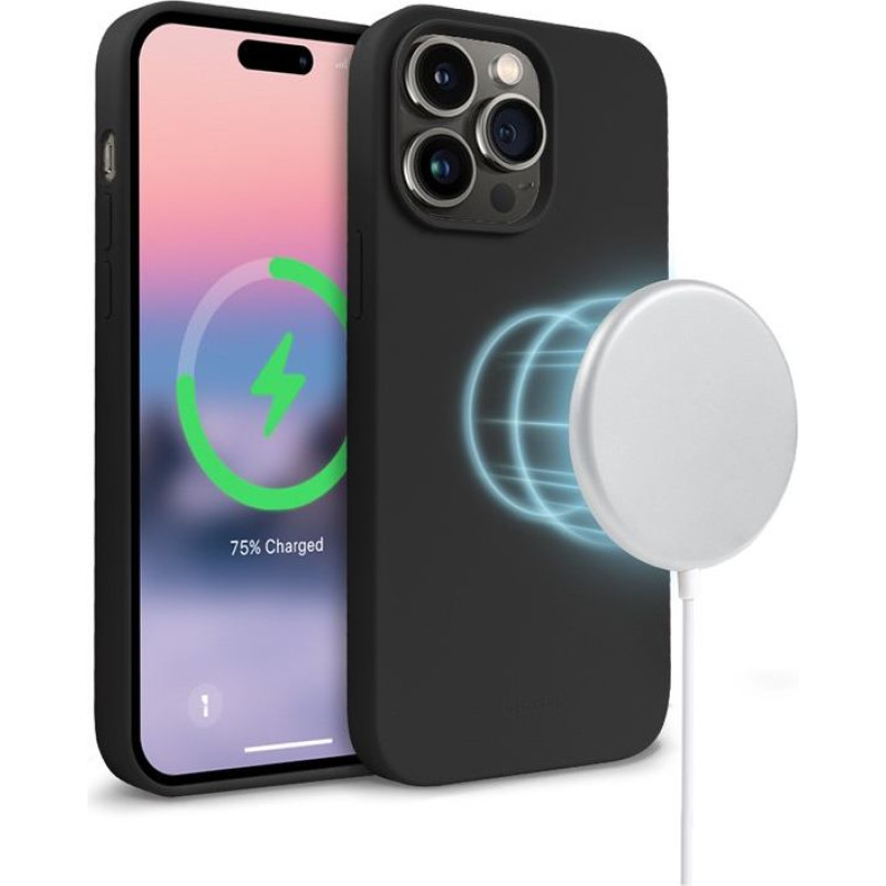 Crong Color cover magnetic etui iphone 14 pro max magsafe czarne