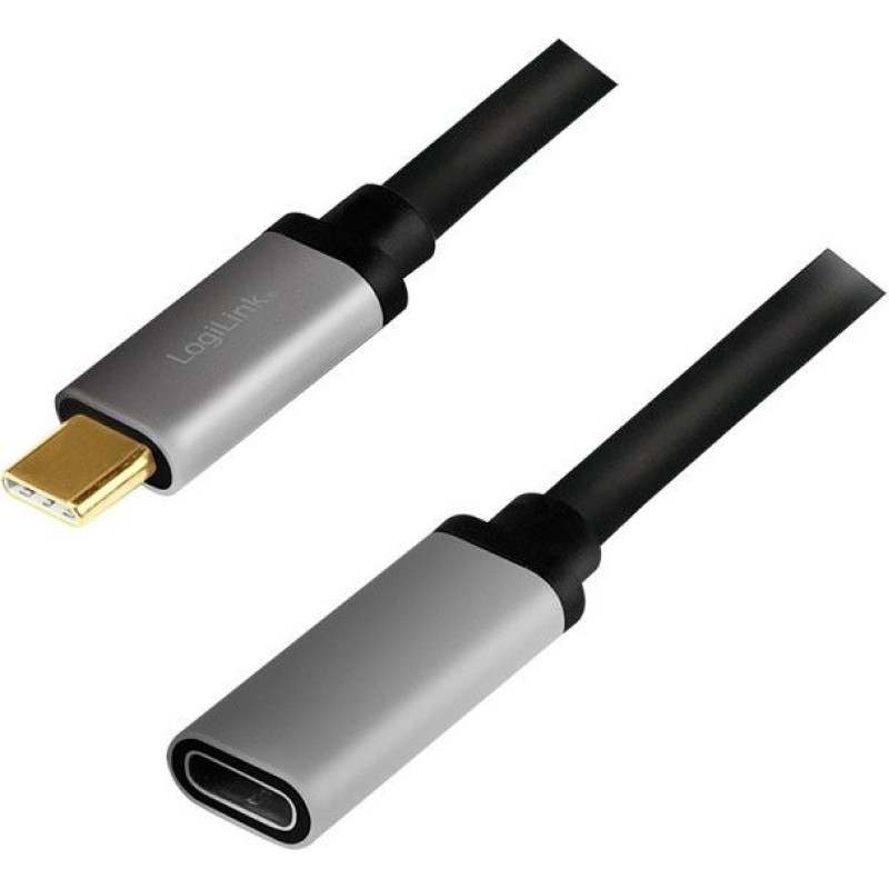 Logilink Kabel usb-c m/f,4k/60hz aluminiowy 0.5m