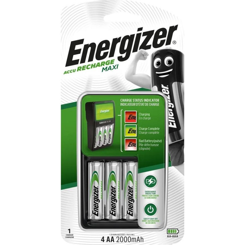 Energizer Ładowarka do akumulatorków maxi + power plus aa / 4szt (2000 mah)