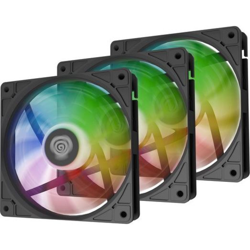 Natec Zestaw 3 wentylatorów genesis oxal 120 argb czarny