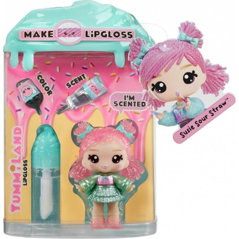 MGA Lalka yummiland lip gloss s2, susie sour straw