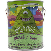 Epee Piasek ultrapiasek puszka 900g 4 duże foremki 2 narzędzia zielony pojazdy
