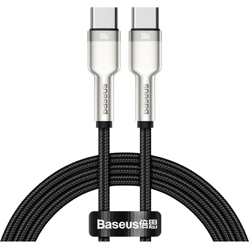 Baseus Kabel usb-c do usb-c baseus cafule, 100w, 1m (czarny) kabel usb catjk-c01