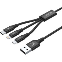 Unitek przewód usb 3in1charging (c,lightning,musb)