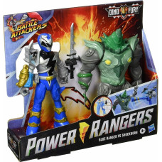 Hasbro Power Rangers Dino Fury: Battle Attacker - Blue Ranger  Shockhorn (F1603)